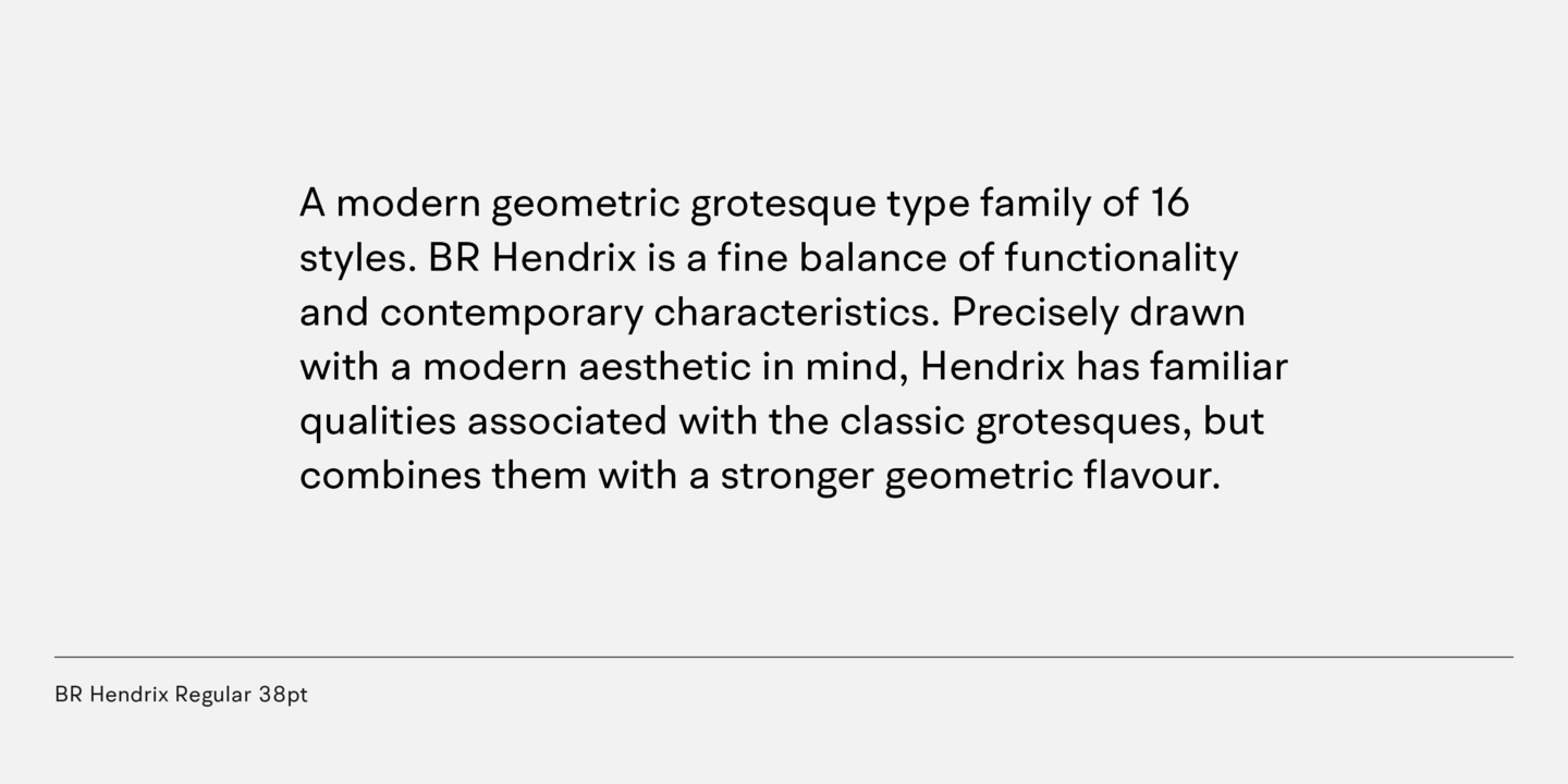 Przykład czcionki BR Hendrix SemiBold